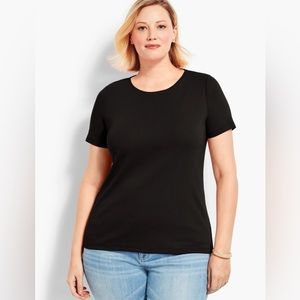 Black Pima Cotton Talbots Tee